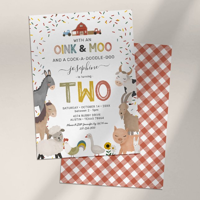 Convite para segundo aniversário de jardim de Faze (Criador carregado)