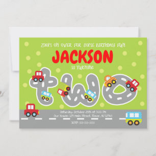 Convite para segundo aniversário de Transporte