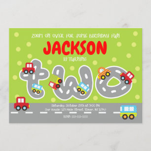 Convite para segundo aniversário de Transporte