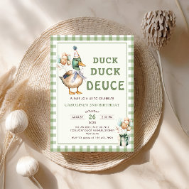 Convite para segundo aniversário do Balão Duck Duc