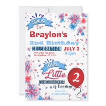 Convite para segundo aniversário do Firecracker