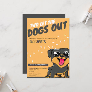 Convite para segundo aniversário do tema Cubo Pupp