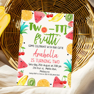 Convite para segundo aniversário Two-tii Frutti