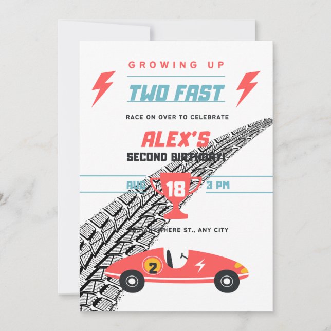 Convite para segundos aniversários (Frente)