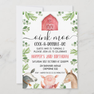 Convite para segundos aniversários de folhagem de 