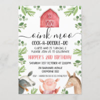 Convite para segundos aniversários de folhagem de