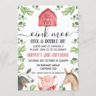 Convite para segundos aniversários de folhagem de 