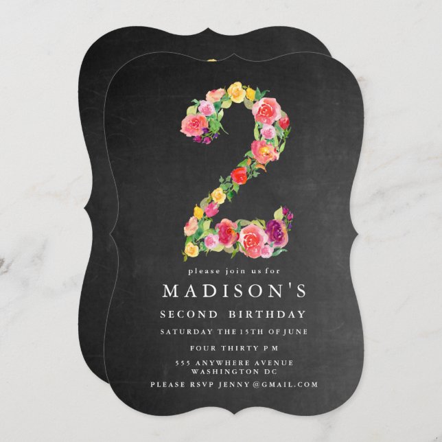 Convite para segundos aniversários de Moças de Qua (Frente/Verso)