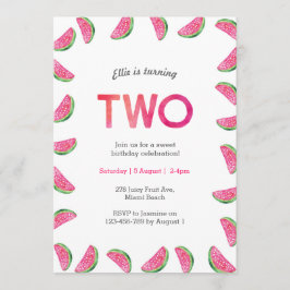 Convite para segundos aniversários | melancia trop