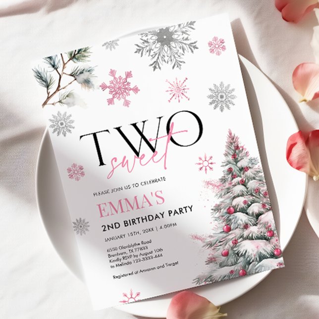 Convite para segundos aniversários, Rosa de invern (Criador carregado)