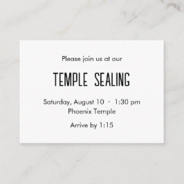 Convite para selagem de templo de Bolinhas branca