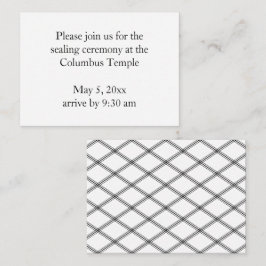 Convite para selagem de templo de diamantes branco