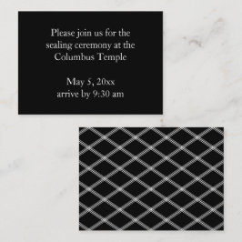 Convite para selagem de templo de diamantes negros