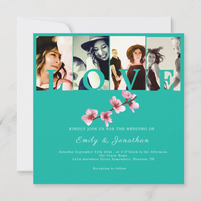 Convite Para sempre apaixonado (Frente)