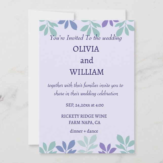 Convite Para Sempre Começa Aqui: Um Casamento (Frente)