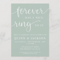 Para Sempre Tem Um Bom Anel Para O Noivado Convida