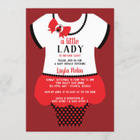 Convite para senhora Chá de fraldas, Ladybug