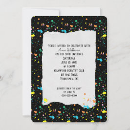 Convite para Separadores de Tinta de festa de aniv