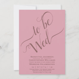 Convite Para Ser Casado Elegante Caligrafia Rosa Poenta Ca