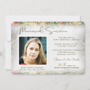 Convite para Serviço Memorial de Natal Golden Holi