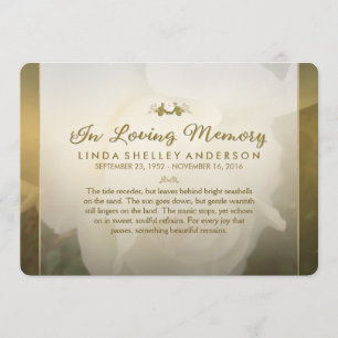 Convite para Serviço Memorial de Rosa de Ouro Bra