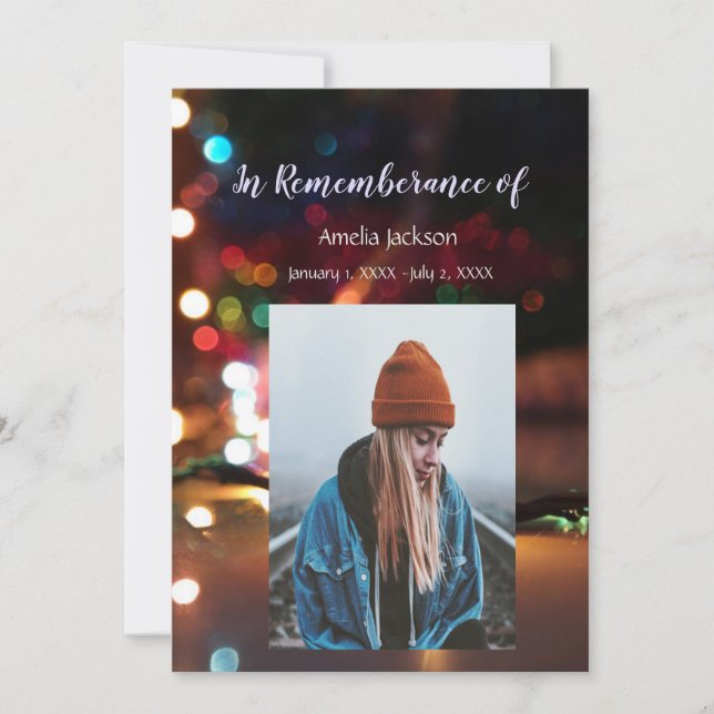 Convite para Serviço Memorial Luzes de Natal (Frente)