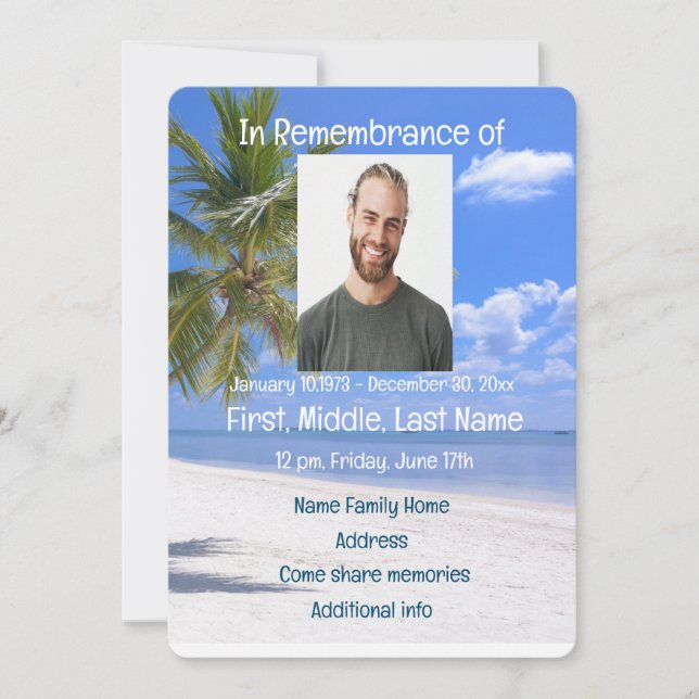 Convite para Serviço Memorial Paraíso de Praia Tro (Frente)