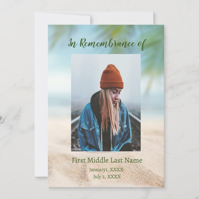 Convite para Serviço Memorial Praia Oceano Mar Lag (Frente)