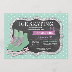 Convite para Skate Rink de Festa de aniversário de