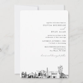Convite para Skyline de Casamento de Arizona Mesa