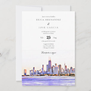 Convite para Skyline do Chicago Invitación de Bod