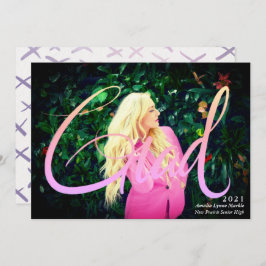 Convite para Sobreposição de Foto Neon 2 Formando