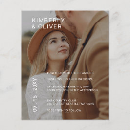 Convite para Sobreposição de Fotos Elegante de Orç