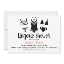 Convite para solteira de Lingerie branca