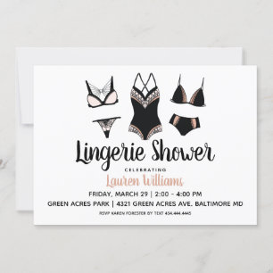 Convite para solteira de Lingerie branca