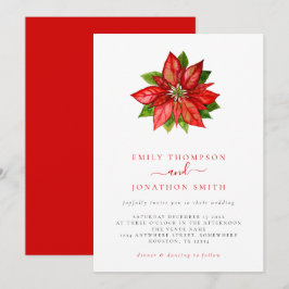 Convite para Solteiro de Casamento de Natal Red Po