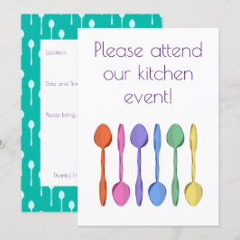 Convite para Spoons de Evento de Cozinha