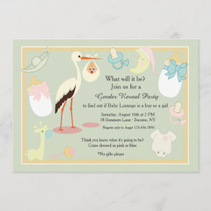 Convite para Stork de Revelação de Gênero