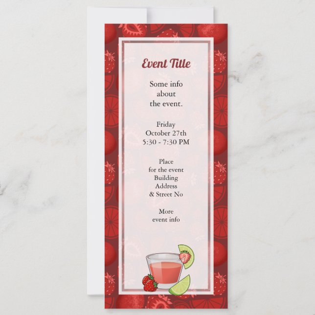Convite para Strawberry Daiquiri (Verso)