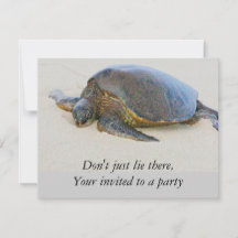 Convite para tartaruga havaiana