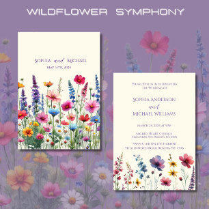 Convite para Tema de Casamento da Sinfonia de Flor