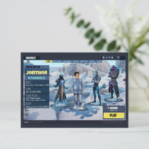 Convite para tema de jogo