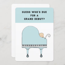 Convite para Tema de Música do chá de fraldas