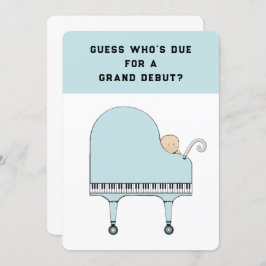 Convite para Tema de Música do chá de fraldas