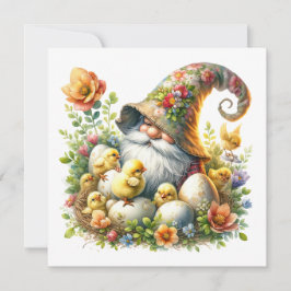 Convite para Tema de Páscoa Gnomo do precioso