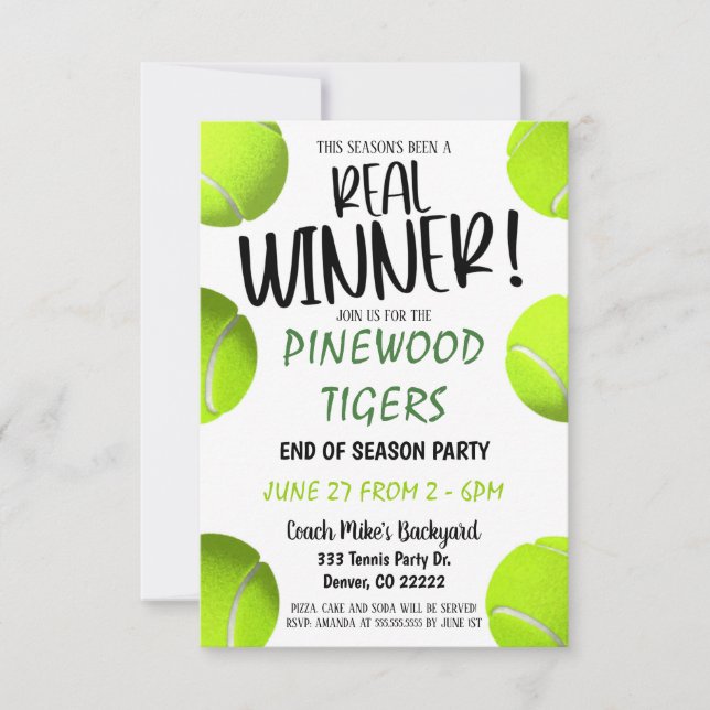 Convite para tênis (Frente)