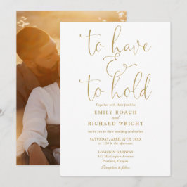 Convite Para Ter E Fazer Foto Dourada De Casamento