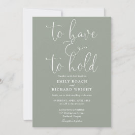 Convite Para Ter E Manter Casamento Verde De Sage Code QR