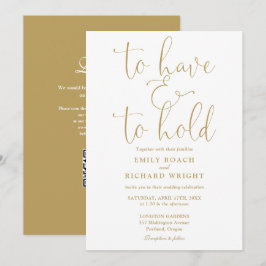 Convite Para Ter E Manter Um Casamento Dourado De Código Q