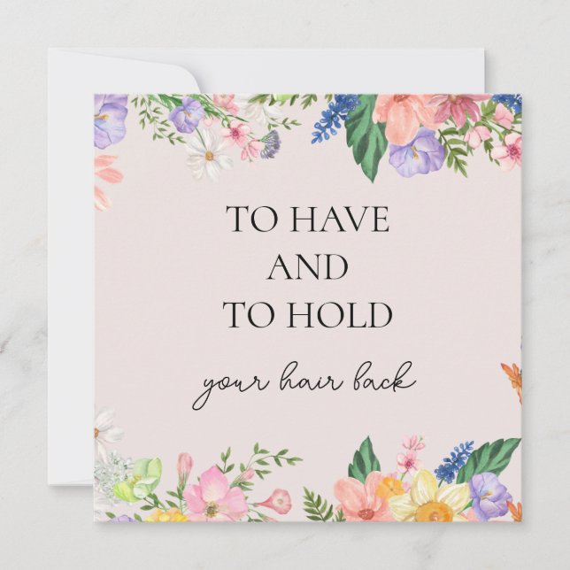 Convite Para ter e segurar a placa dos clipes de cabelo de (Frente)